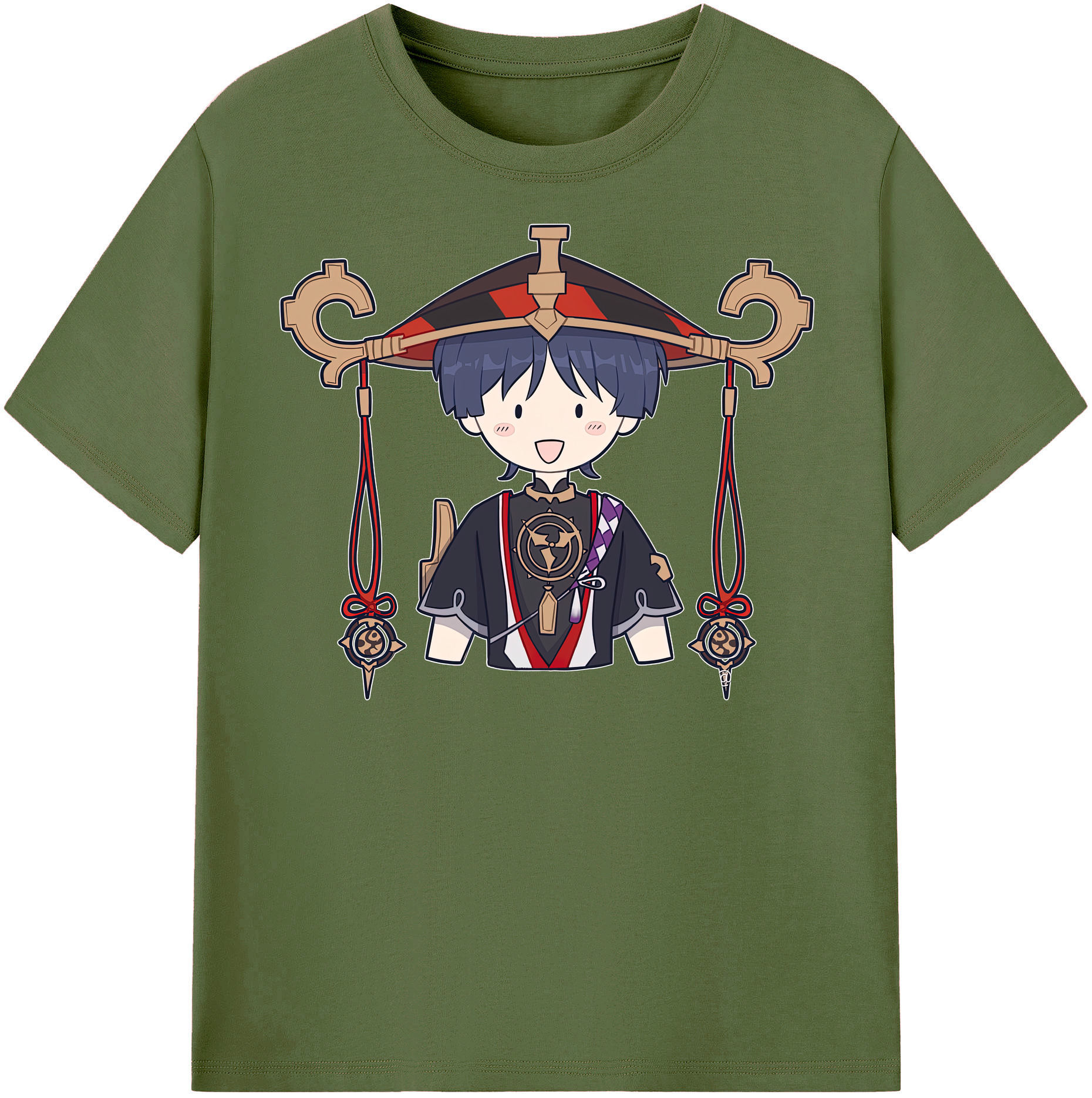 げんし神 さんペい genshin Sanpei 綿100％半袖Tシャツ（フロントプリント）